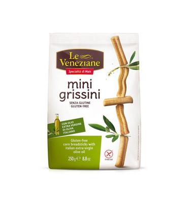 Le Veneziane Mini grissini soepstengels glutenvrij 250 Gram