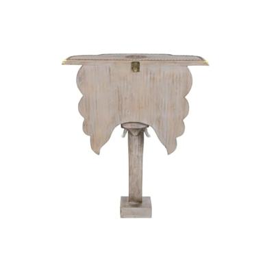 Wandtafel DKD Home Decor Olifant Wit Grijs Gouden Blik Mangohout 80 x 30 x 96 cm