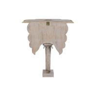 Wandtafel DKD Home Decor Olifant Wit Grijs Gouden Blik Mangohout 80 x 30 x 96 cm - thumbnail