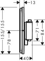 Hansgrohe ShowerSelect Comfort E thermostaat inbouw, mat zwart - thumbnail