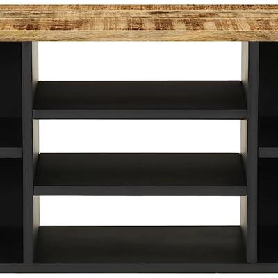 Tv-meubel 100x33x46 cm massief mangohout en bewerkt hout