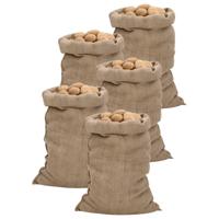 VidaXL Jutezakken 5 stuks 340 g/m² 60x105 cm 100% jute - thumbnail