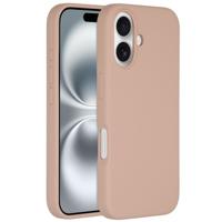 Accezz Liquid Silicone Backcover met MagSafe iPhone 16 Telefoonhoesje Roze - thumbnail