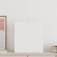 VidaXL Papieren zakken 250 st met hengsels 45x17x48 cm wit - thumbnail