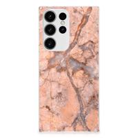 Samsung Galaxy S23 Ultra | TPU | Siliconen hoesje | Marmer Oranje - thumbnail