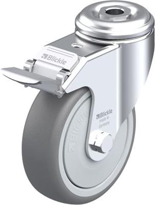 Blickle LKRA-TPA 101KF-FI Zwenkwiel met rem Wieldiameter: 100 mm Draagvermogen (max.): 110 kg 1 stuk(s)