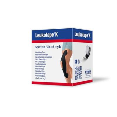 Leukotape K Kleefwindel Elast Zwart 5cmx5m 1