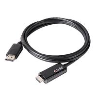 club3D CAC-1082 DisplayPort-kabel DisplayPort / HDMI Adapterkabel DisplayPort-stekker, HDMI-A-stekker 2.00 m Zilver - thumbnail