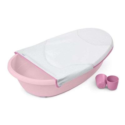 INGENUITY Extra grote roze ombouwbare babybadkuip, babybad met stoffen hangmat, zitsteun voor baby's, 2 waterornamenten, geschikt voor baby's van 0 tot 24 maanden INGENUITY Extra grote roze ombouwbare babybadkuip, babybad met stoffen hangmat, zitsteun voor baby's, 2 waterornamenten, geschikt voor baby's van 0 tot 24 maanden