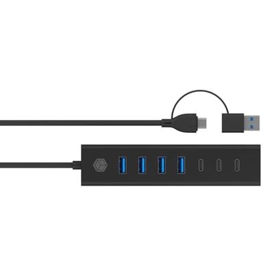 ICY BOX IB-HUB1737-C3 USB 3.2 Gen 1 (3.1 Gen 1) Type-C 5000 Mbit/s Zwart ICY BOX IB-HUB1737-C3 USB 3.2 Gen 1 (3.1 Gen 1) Type-C 5000 Mbit/s Zwart