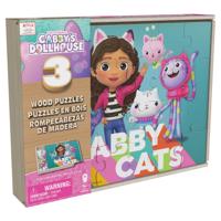 Gabby's Dollhouse 3in1 Houten Puzzels 3x24 Stukjes - thumbnail