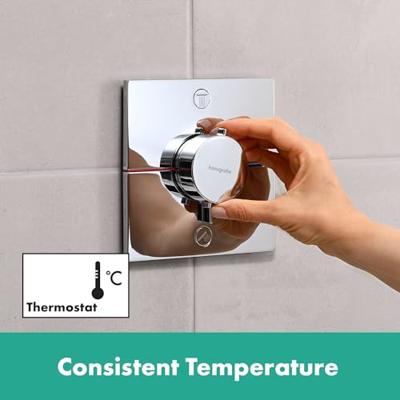 Hansgrohe ShowerSelect Comfort E thermostaat inbouw voor 2 functies met geïntergreerde zekerheidscombinatie volgens EN1717, chroom Hansgrohe ShowerSelect Comfort E thermostaat inbouw voor 2 functies met geïntergreerde zekerheidscombinatie volgens EN1717, chroom