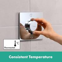 Hansgrohe ShowerSelect Comfort E thermostaat inbouw voor 2 functies met geïntergreerde zekerheidscombinatie volgens EN1717, chroom - thumbnail