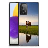 Samsung Galaxy A72 (5G/4G) Dierenprint Telefoonhoesje Koe - thumbnail