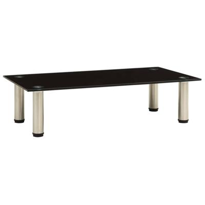 VidaXL Tv-meubel 60x35x17 cm gehard glas zwart