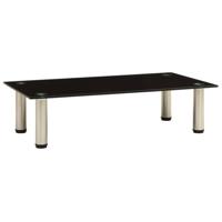 VidaXL Tv-meubel 60x35x17 cm gehard glas zwart - thumbnail