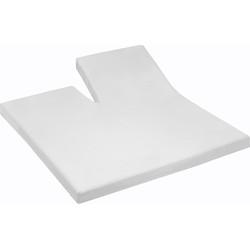 Cinderella single-split hoeslaken jersey 180x200/210 white