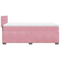 Boxspring met matras fluweel roze 90x190 cm - thumbnail