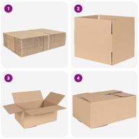 VidaXL Vouwdoos met opslag 50 pcs naturel 35 x 24 x 15 cm karton - thumbnail