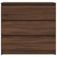 Dressoir 80x35x76 cm spaanplaat bruin eikenkleurig - thumbnail