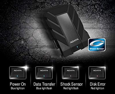 Externe Harde Schijf Adata AHD710P-1TU31-CBK Magnetisch SSD 1 TB Zwart - thumbnail