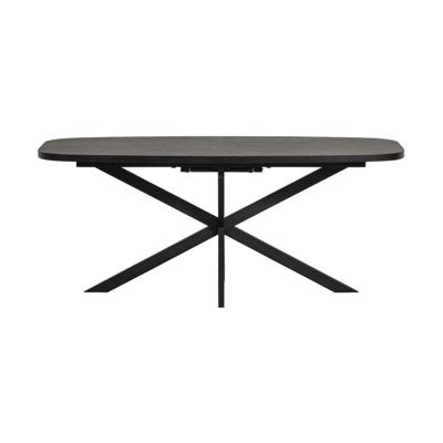 Woood Arros eettafel uitschuifbaar 180/220 cm MDF Zwart