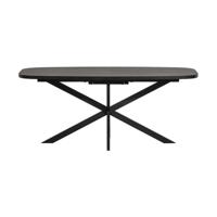 Woood Arros eettafel uitschuifbaar 180/220 cm MDF Zwart - thumbnail