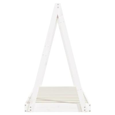 Kinderbedframe 70x140 cm massief grenenhout wit