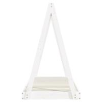 Kinderbedframe 70x140 cm massief grenenhout wit - thumbnail