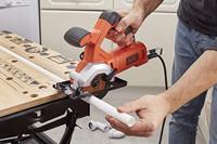 BLACK+DECKER BES510 400W 85mm Mini Cirkelzaag | 1x HEX key | 1x HSS Metaal zaagblad | 1x Hout zaagblad | Langsgeleider - BES510-QS - thumbnail