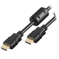 HDMI kabel - 1.4 - High Speed - Geschikt voor 4K Ultra HD 2160p en 3D-weergave - Beschikt over Ethernet - Ferrietkern - 2 meter - Korte HDMI kabel - Zwart - thumbnail