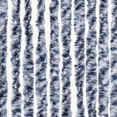 VidaXL Vliegengordijn 100x220 cm chenille blauw, wit en zilver VidaXL Vliegengordijn 100x220 cm chenille blauw, wit en zilver