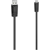 Hama Mini-USB-kabel, USB 2.0, 480 Mbit/s, 1,50 m Kabel Zwart - thumbnail