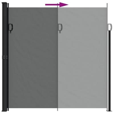 VidaXL Windscherm uittrekbaar 220x600 cm zwart