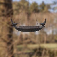 Vogelbad hangend met 2 vogels / Esschert Design - thumbnail