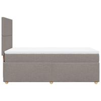 Boxspring met matras stof taupe 80x200 cm - thumbnail
