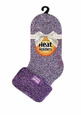 Ladies lounge socks maat 4-8 (37-42) lila mauve/c - thumbnail