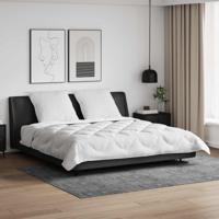 VidaXL Dekbed met kussens met kussen 3 pcs wit microvezel - thumbnail