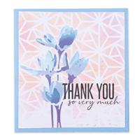 Sizzix • layered stencils geo flowers 4stuks - thumbnail
