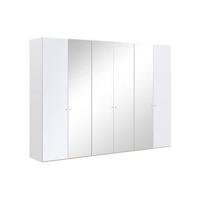 Goossens Kledingkast Easy Storage Ddk, Kledingkast 304 cm breed, 220 cm hoog, 2x glas draaideur en 4x spiegel draaideur midden - thumbnail