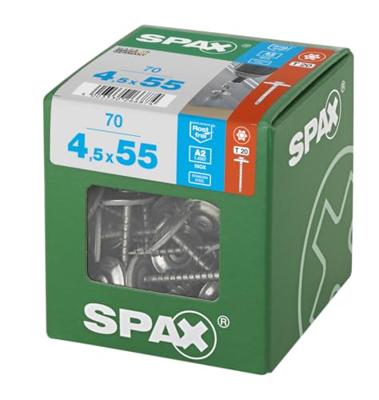 SPAX 4577000450556 Spengler-schroef 4.5 mm 55 mm T-STAR plus RVS A2 70 stuk(s)