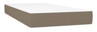 Boxspring met matras stof taupe 200x200 cm - thumbnail