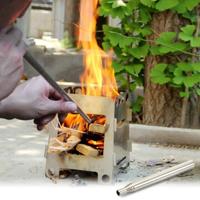 2 stks Outdoor Camping Fire tool RVS blazer picknick barbecue barbecue gereedschap intrekbare klap toorts specificatie: 6 secties - thumbnail