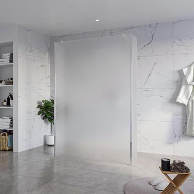 Fortifura Galeria Vrijstaande Inloopdouche - 160x200cm - Glas mat - antikalk - 8mm veiligheidsglas - 2 zijwanden 30cm - wandsteunen en hoekprofielen - Chroom SW927766 2x/SW797932/SW797931 2x/SW358024 2x