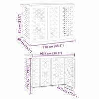 VidaXL Airconditioner hoes zwart 110 x 50 x 80 cm staal - thumbnail