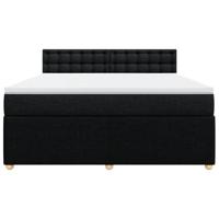 Boxspring met matras stof zwart 180x200 cm - thumbnail