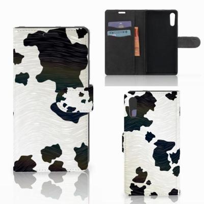Sony Xperia XZ | Sony Xperia XZs | Telefoonhoesje | Met pasjeshouder | Koeienvlekken