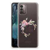 Nokia G21 | G11 Telefoonhoesje met Naam Boho Text - thumbnail