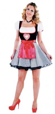 Dirndl zwart/rood