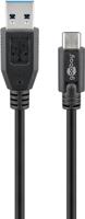 USB 3.2 GEN 1 (USB3.0) Aansluitkabel - USB-C naar USB-A - 5Gbit/s - USB adapter - OTG kabel - 1m - Zwart - thumbnail